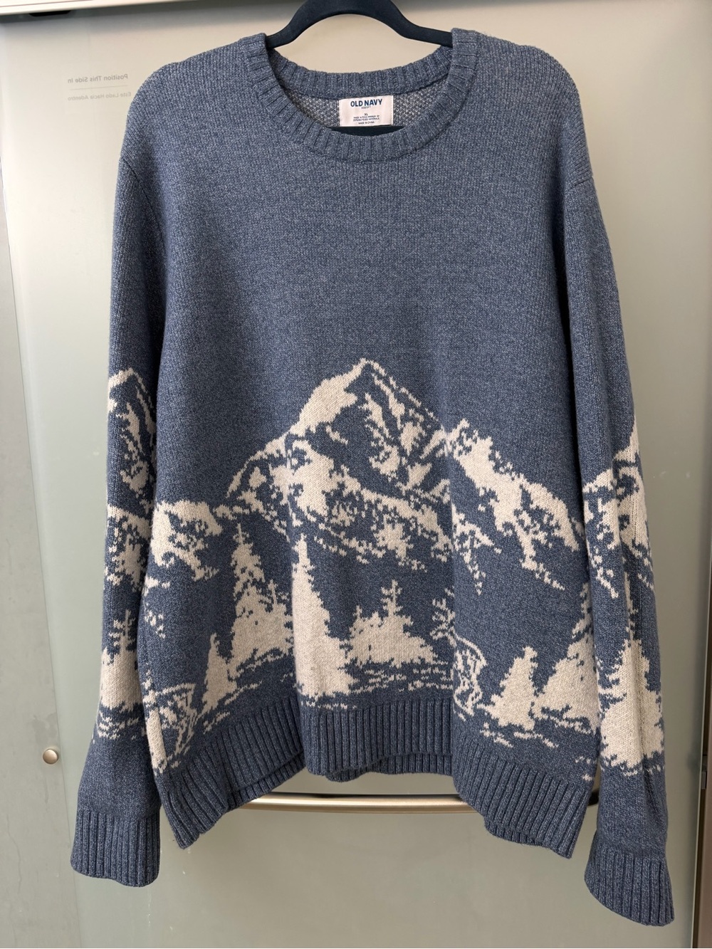 Old Navy Men’s Blue Mountain Jacquard Sweater